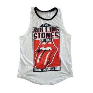 The Rolling Stones Made in England Graphic Racer Back Tank Top size Large